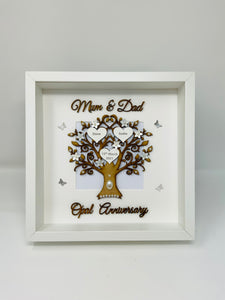 24th Opal 24 Years Wedding Anniversary Frame - Mum & Dad