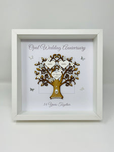 34th Opal 34 Years Wedding Anniversary Frame - Message