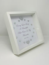 Load image into Gallery viewer, &#39;Every Love Story Is Beautiful&#39; Silver Love Hearts Quote Frame

