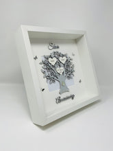 Load image into Gallery viewer, 25th Silver 25 Years Wedding Anniversary Frame - Wooden Metallic
