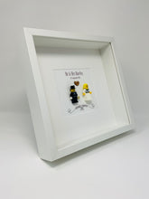 Load image into Gallery viewer, Mr &amp; Mrs Wedding Day Minifigure Frame - Blonde Bride
