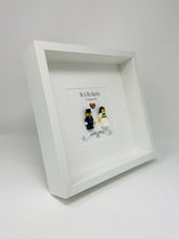 Load image into Gallery viewer, Mr &amp; Mrs Wedding Day Minifigure Frame - Brunette Bride
