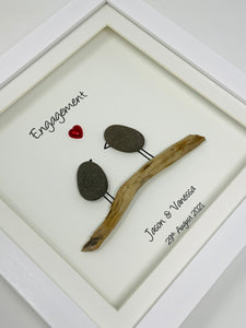 Engagement Frame - Pebble Birds