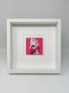 Ceramic Pink Cockatiel Art Picture Frame