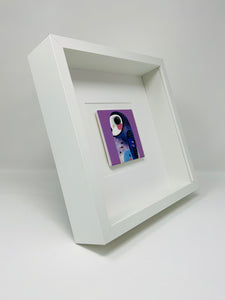 Ceramic Purple Owl Art Picture Frame