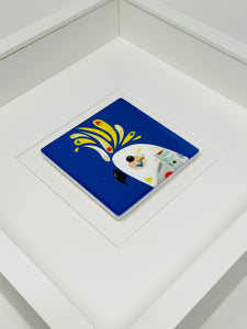 Ceramic Blue Cockatoo Art Picture Frame
