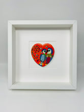 Load image into Gallery viewer, Ceramic Orange Love Heart Parrots Art Picture Frame

