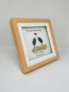 26th Picture 26 Years Wedding Anniversary Frame - Pebble Birds