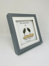 Load image into Gallery viewer, 6th Iron 6 Years Wedding Anniversary Frame - Pebble Birds
