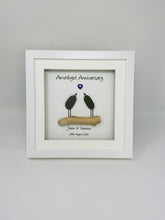 Load image into Gallery viewer, 33rd Amethyst 33 Years Wedding Anniversary Frame - Pebble Birds
