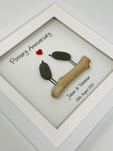 Load image into Gallery viewer, 9th Pottery 9 Years Wedding Anniversary Frame - Pebble Birds
