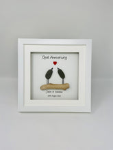 Load image into Gallery viewer, 24th Opal 24 Years Wedding Anniversary Frame - Pebble Birds
