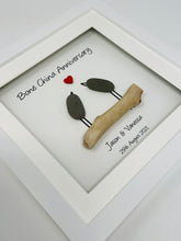 Load image into Gallery viewer, 36th Bone China 36 Years Wedding Anniversary Frame - Pebble Birds
