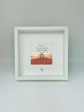 Load image into Gallery viewer, 35th Coral 35 Years Wedding Anniversary Ribbon Frame - Pebble
