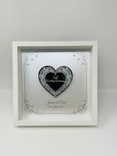Load image into Gallery viewer, 1st 1 Year Paper Wedding Anniversary Frame - Intricate Mirror Heart
