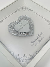 Load image into Gallery viewer, 1st 1 Year Paper Wedding Anniversary Frame - Intricate Mirror Heart

