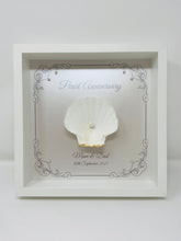 Load image into Gallery viewer, Mum &amp; Dad Oyster Shell 30th Pearl 30 Years Wedding Anniversary Frame - Ornate
