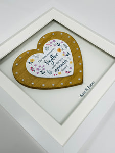 Personalised Heart Frame - Little Moments Together, Make The Best Memories