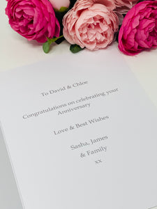 1st Anniversary Card - Paper 1 Year First Wedding Anniversary Luxury Greeting Card Personalised