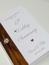 Load image into Gallery viewer, 17th Wedding Anniversary Card - Furniture 17 Year Seventeenth Anniversary Luxury Greeting Card Personalised
