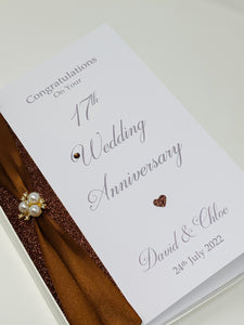 17th Wedding Anniversary Card - Furniture 17 Year Seventeenth Anniversary Luxury Greeting Card Personalised