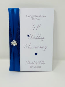 41st Wedding Anniversary Card - Office Decor 41 Year Forty First Anniversary Luxury Greeting Card Personalised