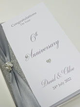 Load image into Gallery viewer, 6th Anniversary Card - Iron 6 Year Sixth Wedding Anniversary Luxury Greeting Card, Personalised
