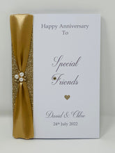 Load image into Gallery viewer, Special Friends Anniversary Card  - Any Year Anniversary Luxury Greeting Card Personalised
