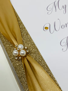 Husband Wedding Anniversary Card - Personalised Luxury Handmade Card