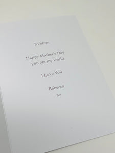 Mother's Day Card Special Sentimental Card for Mum With Gift Box Luxury Ribbon