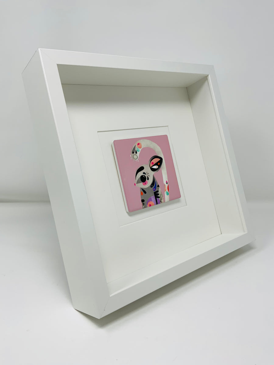 Ceramic Mouse Pink Art Picture Frame – Butterfly Designs