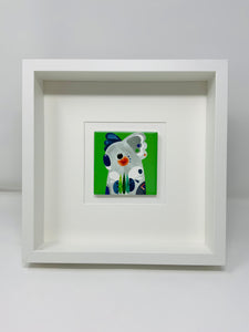 Ceramic Koala Bear Green Art Picture Frame