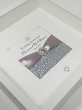 Load image into Gallery viewer, 10th Tin 10 Years Wedding Anniversary Ribbon Frame - Pebble
