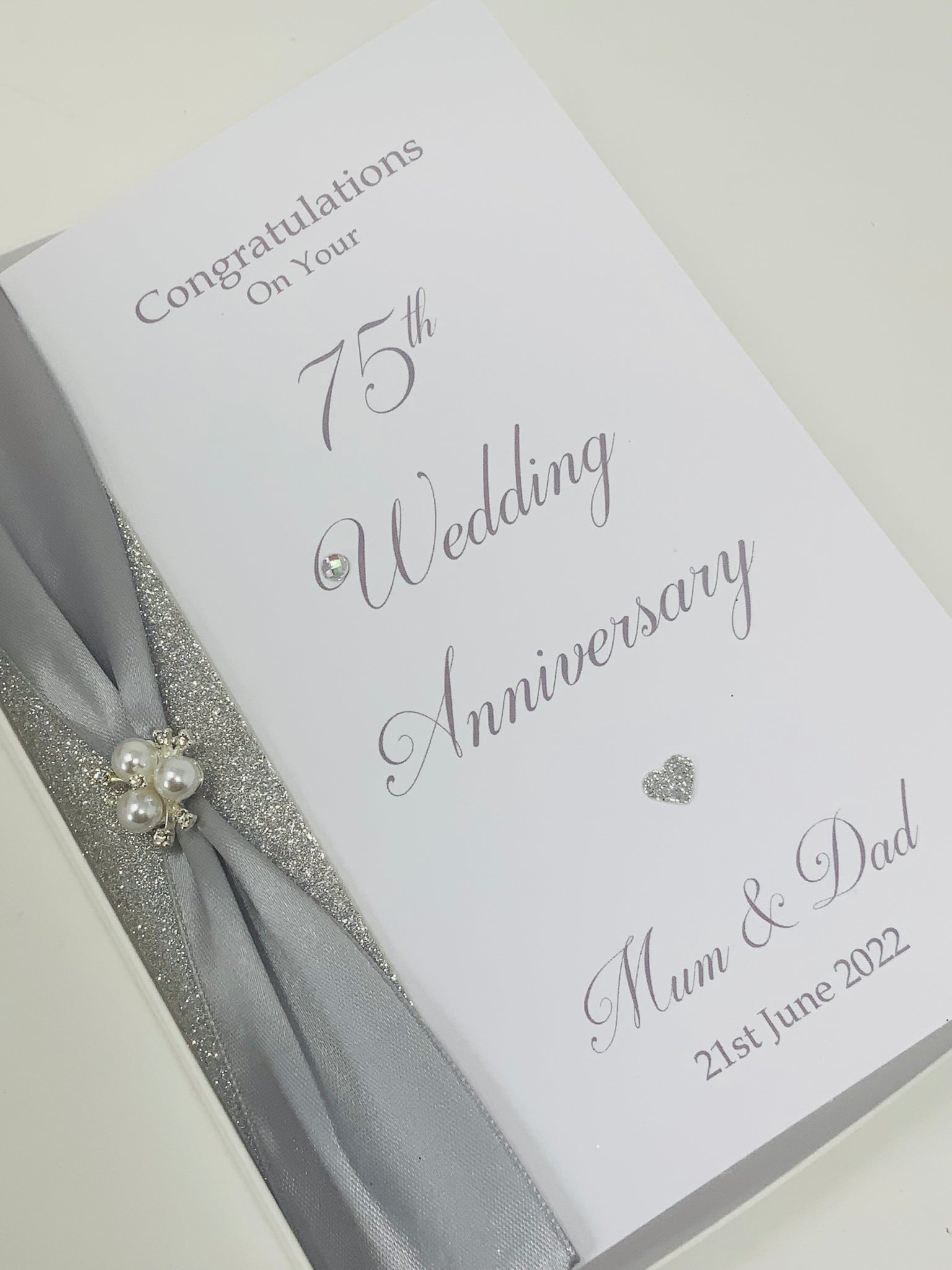Diamond 60th Anniversary Card Personalised 60 Years Approx 