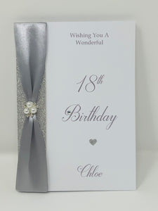 18th Birthday Card - Personalised Luxury Greeting Card