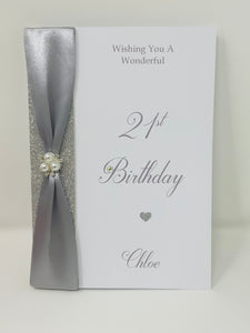 21st Birthday Card - Personalised Luxury Greeting Card