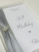 Load image into Gallery viewer, 30th Birthday Card - Personalised Luxury Greeting Card
