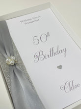 Load image into Gallery viewer, 50th Birthday Card - Personalised Luxury Greeting Card
