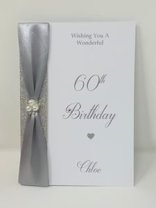 60th Birthday Card - Personalised Luxury Greeting Card