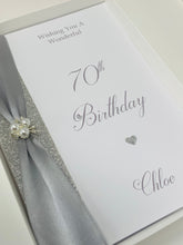 Load image into Gallery viewer, 70th Birthday Card - Personalised Luxury Greeting Card
