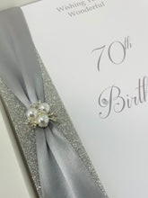 Load image into Gallery viewer, 70th Birthday Card - Personalised Luxury Greeting Card
