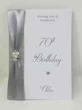 Load image into Gallery viewer, 70th Birthday Card - Personalised Luxury Greeting Card
