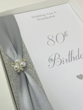 Load image into Gallery viewer, 80th Birthday Card - Personalised Luxury Greeting Card
