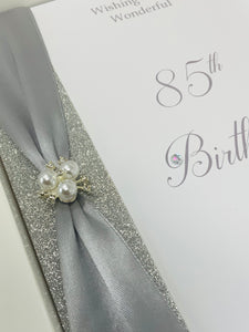 85th Birthday Card - Personalised Luxury Greeting Card