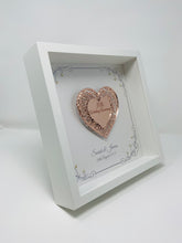 Load image into Gallery viewer, 35th Coral 35 Years Wedding Anniversary Frame - Intricate Mirror Heart
