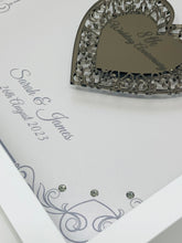 Load image into Gallery viewer, 8th Bronze 8 Years Wedding Anniversary Frame - Intricate Mirror Heart
