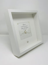 Load image into Gallery viewer, 4th Linen 4 Years Wedding Anniversary Ribbon Frame - Pebble
