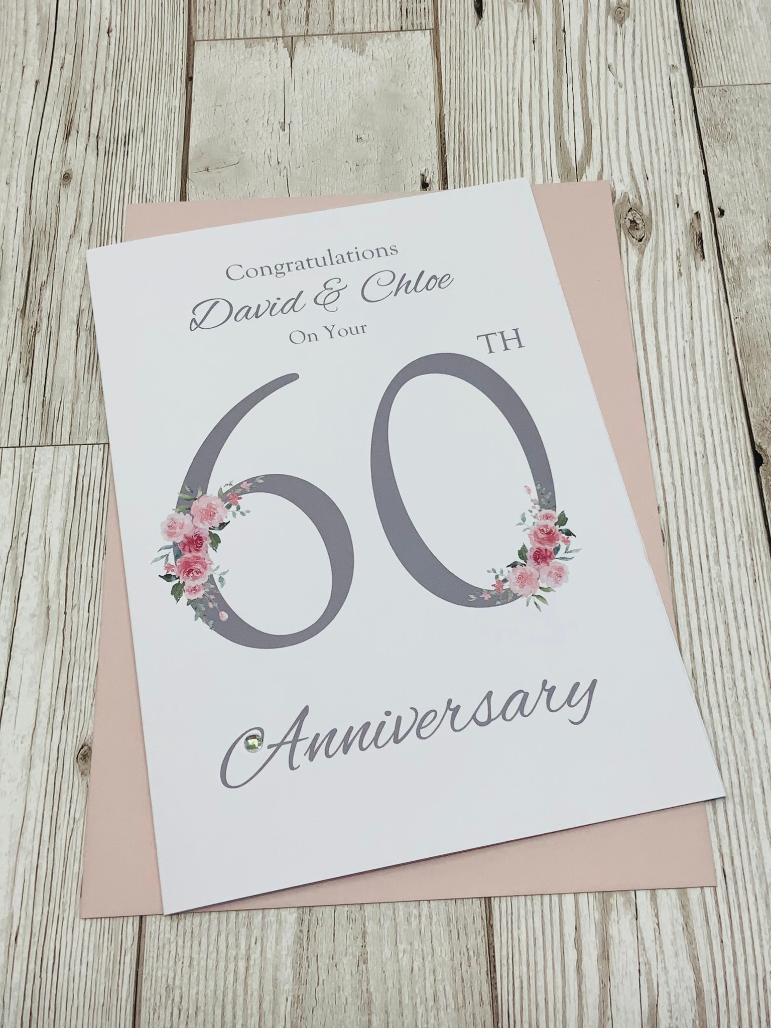 Anniversary Card - 60 Floral (Your Diamond)