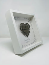 Load image into Gallery viewer, 19th Bronze 19 Years Wedding Anniversary Frame - Intricate Mirror Heart
