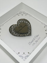 Load image into Gallery viewer, 19th Bronze 19 Years Wedding Anniversary Frame - Intricate Mirror Heart
